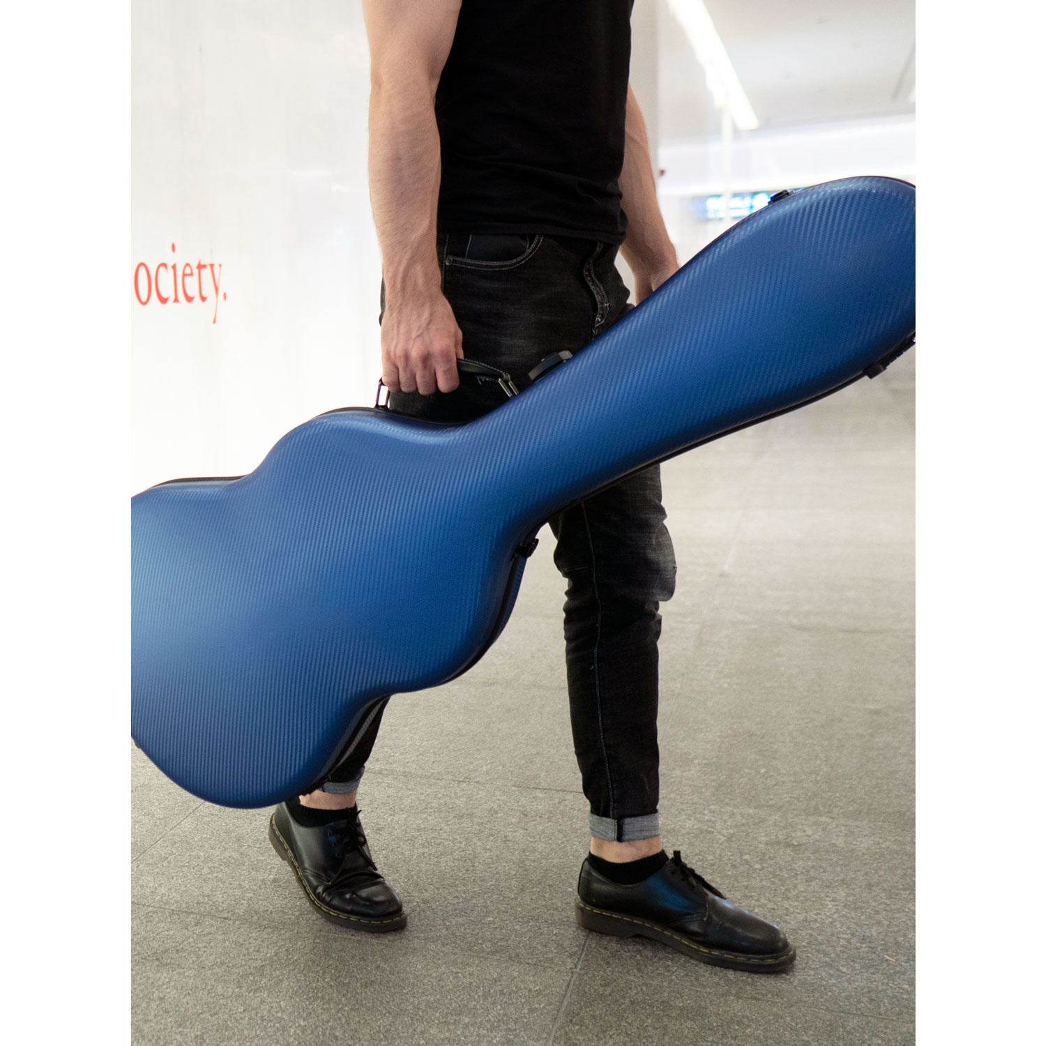 Crossrock Air Carbon - Funda para guitarra clásica 4/4, carcasa rígida de  fibra de carbono 100% con mochila y funda protectora, color negro