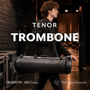 CRA980TB ABS Molded Trombone Case – Professional Case for Bb Tenor with or without F-attachment