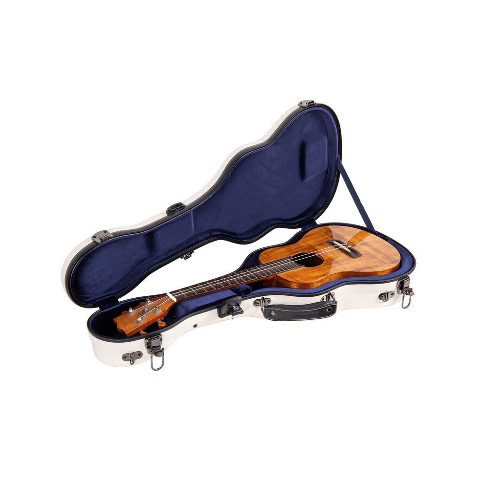 Crossrock Thick Padded Hardshell Fiberglass Navy Blue Concert hot Ukulele Case (CRF1