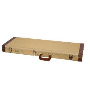 CRW720E Electric Guitar Case, Canvas Vintage Wood Case For Fender Stratocaster and Telecaster