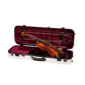 CRF2020V-R Fiberglass Violin Case - 4/4 Full Size with Backpack, TSA Lock and Hygrometer - Rectangular