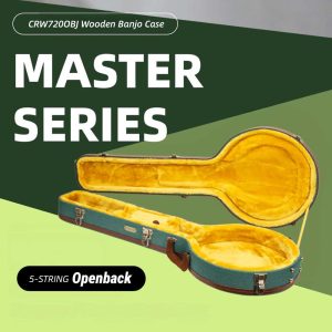 CRW720OBJ Master Series Tweed Wooden Banjo Case | 5-String Openback