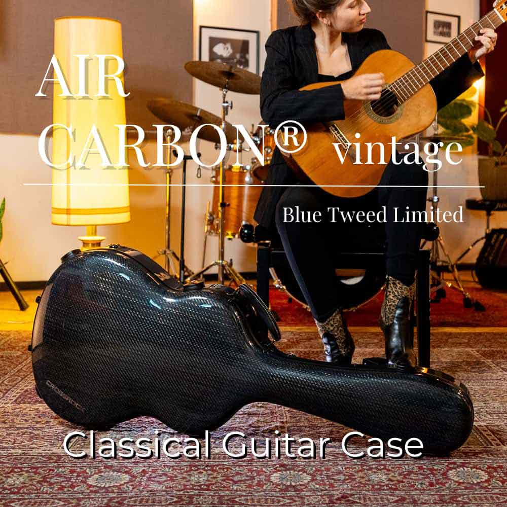 Air Carbon Classical Guitar Case 4/4 – Blue Tweed | Crossrock