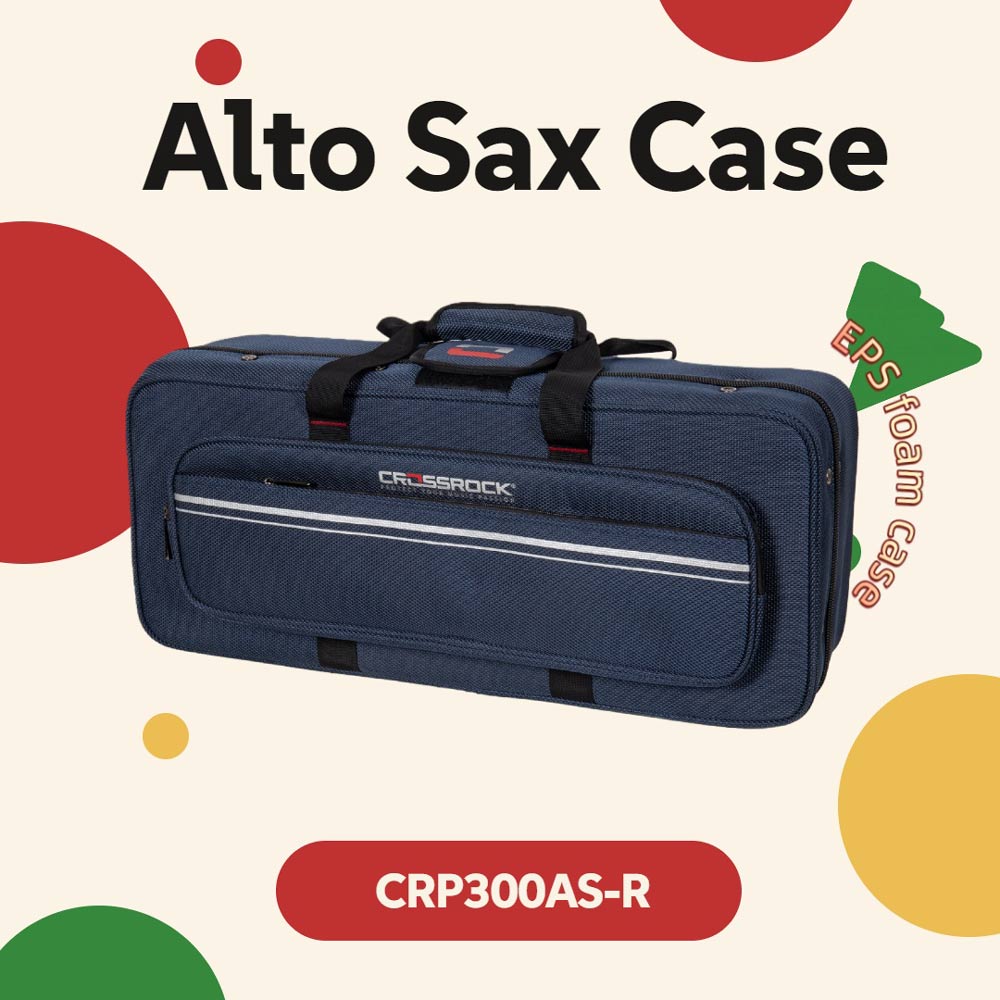 Alto Saxophone EPS Foam Case with Backpack Straps | Crossrock