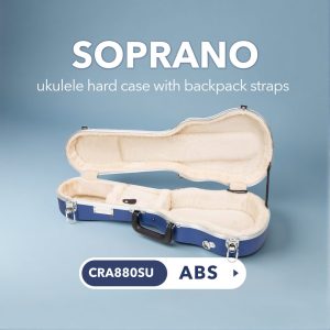 CRA880SU ABS Molded Soprano Ukulele Case - with Backpack Straps