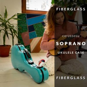 CRF2030SU Fiberglass Soprano Ukulele Case - Compatible to Long Neck Soprano - Up to 23.8"
