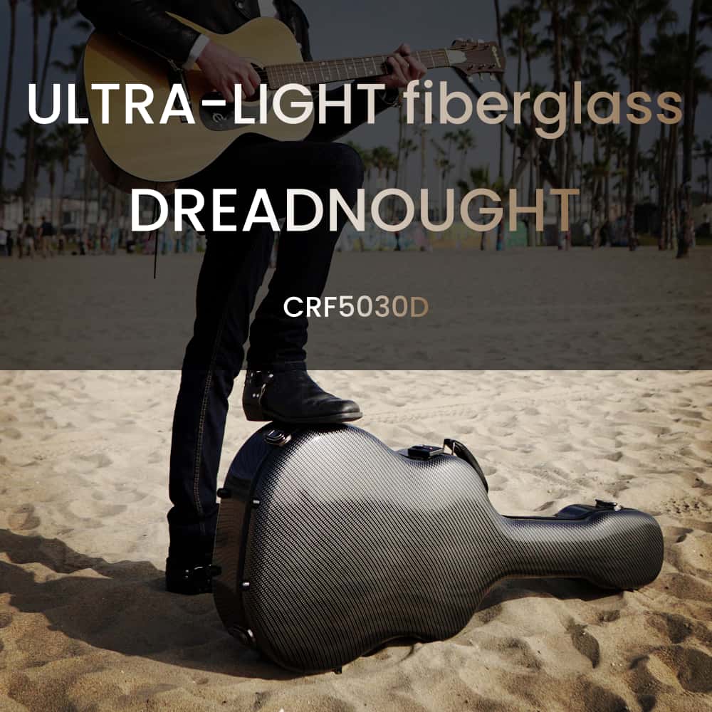 Ultralight Fiberglass Dreadnought Guitar Case | Crossrock