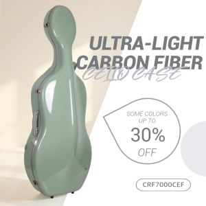 CRF7000CEF Ultra-light Carbon Fiber Cello Case, 4/4 Full Size