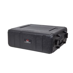3U Shallow Flight Rack Case - 13.7" Rackable Depth - Heavy-Duty Molded Plastic Road Case
