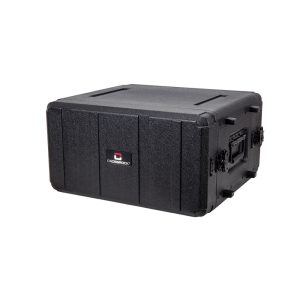 5U Shallow Flight Rack Case - 13.7" Rackable Depth - Heavy-Duty Molded Plastic Road Case
