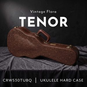 CRW530TUBQ Vintage Flora Tenor Ukulele Wood Case – Baroque Carved Brown