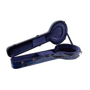 CRF2020OBJ11 Fiberglass 18-Fret Open-Back 5-String Banjo Case, compatible with Tenor Banjo